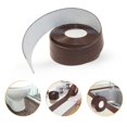 thumbnail image 2 of Delaman® Wall Sealing Strip Self Adhesive Sticker Bath Sink Basin Edge Trim Tape Kitchen (Color : Brown, Size : 22mm*3.2m), 2 of 5