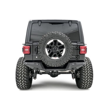 Fits 2018-2023 Jeep Wrangler JL Fab Fours Bumper JL18-Y1851-1 Premium; Modular Design; Direct Fit; Mounting Hardware Included; Compatible With Factory Hitch; With D-Ring Mounts