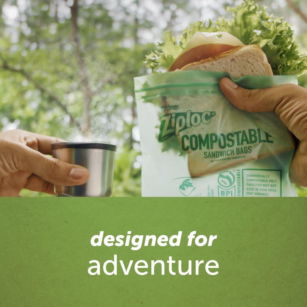 Ziploc® Compostable Sandwich Bag, 20 Bags