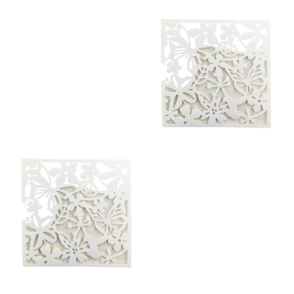 kurtrusly 4pcs Hanging Divider Screens Panel Decorative Room Separator For Hotel And Home Modern Lightweight And Durable PVC White Butterflies 2Set