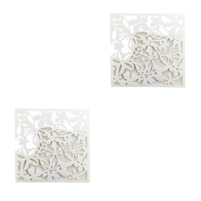 kurtrusly 4pcs Hanging Divider Screens Panel Decorative Room Separator For Hotel And Home Modern Lightweight And Durable PVC White Butterflies 2Set