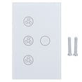 thumbnail image 2 of Touch Fan Switch, Smart WiFi  Fan Lamp Touch Switch, Tempered Glass Panel Wall Touch Switch Voice Control Compatible for  Home, 2 of 8