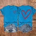 thumbnail image 2 of fatyb T-Shirts Cœur pour Femmes Manches Courtes Col Rond T-Shirt Graphique Été T-Shirts Décontractés Imprimés pour Femmes, 2 of 3