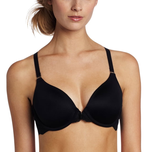 Maidenform Womens Pure Genius T-Back Bra with Lace - Best-Seller, 40DD, Black