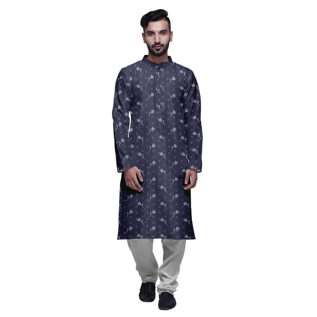 Atasi Designer Kurta Pajama For Men Printed Straight Kurta Set Summer Clothing