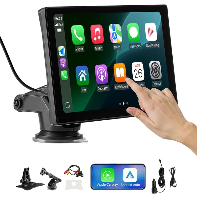VEVOR Car Stereo Radio CarPlay Touchscreen 9 in Apple Android Auto Backup Camera