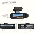 thumbnail image 4 of Dual Camera, Dash Cam For Cars, Front And Inside, Car Camera With IR Night Vision,, 4 of 5