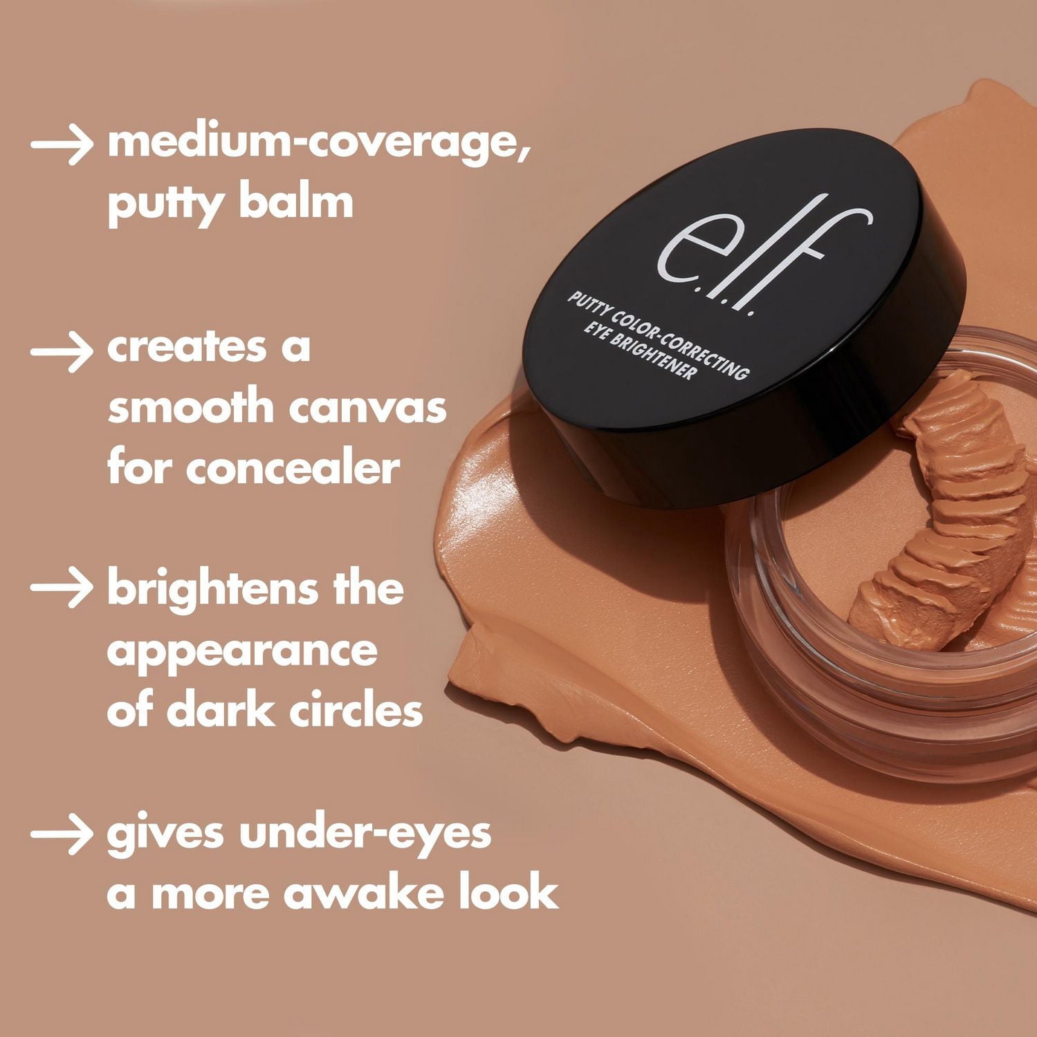 e.l.f. Cosmetics Illuminateur Correcteur Pâte Contour Des Yeux, enrichi de squalane and d'acide hyaluronique