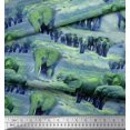 thumbnail image 3 of Soimoi Cotton Jersey Fabric tree & elephant Animal Print Fabric by the Yard 58 Inch Wide, 3 of 4