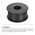 thumbnail image 3 of Uxcell 24AWG Stranded Wire Hookup 30M/100ft Black, Electrical Wire UL1007 Spool, 3 of 6