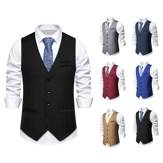 Qertyioot Independence Day Men Solid Fashion Retro Have Pockets Button V-neck Tanks Tops Blouse