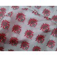 thumbnail image 4 of oneOone Silk Tabby Fabric Floral Block Printed Fabric 1 Yard 42 Inch Wide, 4 of 4