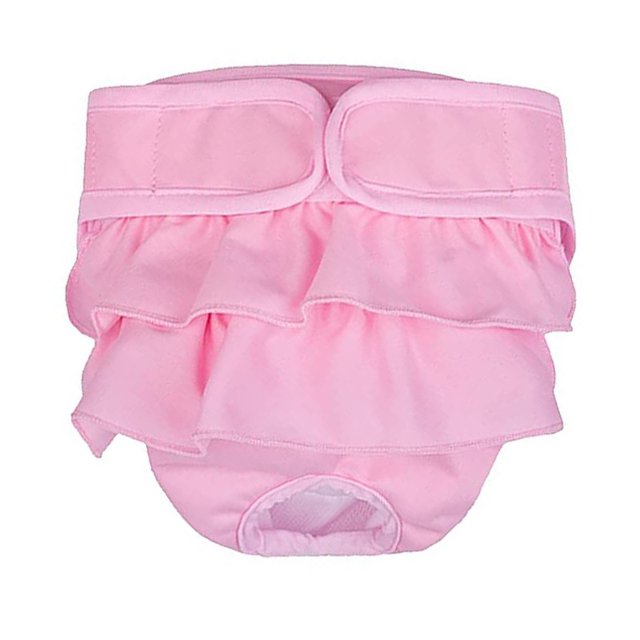 Washable Dog Diapers, Highly Absorbent Dog Diapers for Female Dogs, Dog Dresses for Dogs in Heat, Period, Incontinence, or Excitable Urination (Medium, Pink