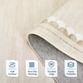 thumbnail image 2 of Washable Area Rug 8x10ft – Soft Non-Slip Low Pile Carpet with Modern Border Design, Neutral Beige – Stain-Resistant Rug for Living Room, Bedroom and Dining Room, 2 of 7