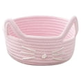 thumbnail image 2 of Cats Ear Cottons Thread Organizer Basket office Household Cosmetics Snacks Sundries Woven Desktop Organizer Box, 2 of 7