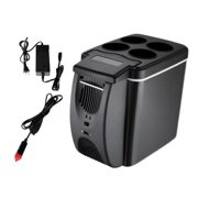 GROWTH TANK Car Refrigerator 12V US Plug Quiet 6L Portable Outdoor Activities Convenience Fast Cooling Low Noise Mini Fridge Car Freezer Style A