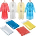 thumbnail image 2 of Emergency Disposable Rain Poncho for Adults Lightweight Outdoor Hiking Camping 5PCS, 2 of 5