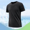 thumbnail image 2 of LNWUY Men's Plus Size Short Sleeve UPF 50+ T-Shirt Quick Dry Rash Guard Athletic Running Swim Top Tee Performance Water Shirts Black L, 2 of 6