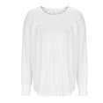thumbnail image 4 of Yuyuzo Chemises à Manches Longues pour Femmes Col Rond Décontracté Tunique Couleur Unie Hauts Amples Confortables, 4 of 7