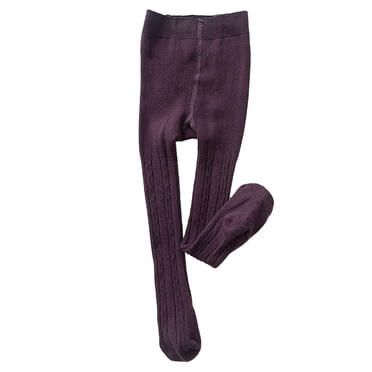 Splozh Collants pour Bébés Filles Leggings en Tricot Épais Enfants Collants pour Bébés Filles Leggings Chauds en Tricot Torsadé pour Tout-Petits Bas Extensibles Sans Coutures Collants Chaussettes d'Hiver Violet, 6-12 Mois