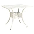 thumbnail image 1 of vidaXL Table de Jardin Blanche 90x90x73 cm en Aluminium Moulé, 1 of 4