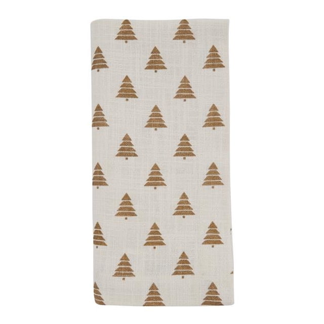 SARO 7555.GL20S Serviettes de Table avec Design d'Arbre de Noël - Ensemble de 4
