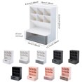 thumbnail image 4 of Transemion Storage Box Desktop Organizer Large Capacity Dust-proof Space-saving High-strength Stationery Portable Cosmetic Case White Shelf White Drawer, 4 of 6
