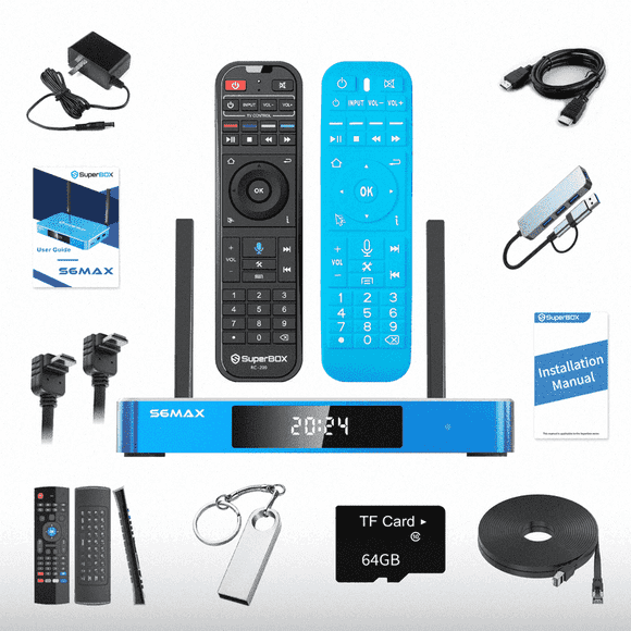 Pro Streaming Kit: Motion-sense remote/L-shaped cable/128GB storage/Case/Internet wire/64GB card/Multi-dock