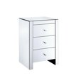 thumbnail image 4 of Nightstand, Nightstand, Mirrored Nightstand, Bedroom Nightstand, MDF Nightstand, Mirrored Nightstand, Three Drawer Nightstand, Mirrored Nightstand with Clear Knobs, 4 of 4
