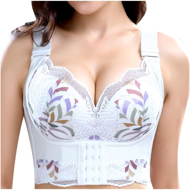 WRKEKC Wireless Bras for Women Plus Size Thin Cup Bra with Side Support and Breathable Fabric for Full Coverage