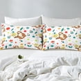 thumbnail image 4 of YST Sloth Bed Sheets Set Funny Animal Sheet Set For Girls Kids Cute Flower Animal Bed Set King Size, Wild Animal Sheets Botanical Flower Pattern 3D Fitted Sheet + Top Sheet + 2 Pillowcases, 4 of 5
