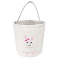 thumbnail image 2 of Easter Basket Holiday Rabbit Bunny Printed Canvas Gift Carry Candy Bag, 2 of 4
