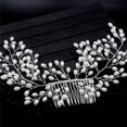 thumbnail image 1 of Luxury Vintage Bride Hair Accessories Handmade Pearl Wedding Jewelry Comb 1PC, 1 of 6