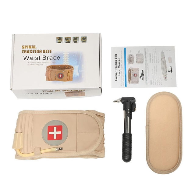 Decompression Back Belt Brace Lumbar Support Belt Spinal Air Traction Extender Belt for Lower Back Pain Relief