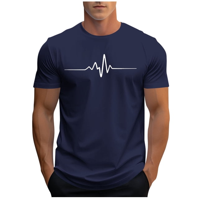 Plebaso T-shirt Graphique pour Hommes Été Manches Courtes T-Shirts Col Rond Chemises Décontractées Hauts de Plage Imprimés pour Hommes