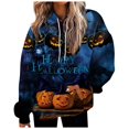 thumbnail image 2 of MesaSe Halloween Femmes de la Mode Quotidienne Polyvalent Décontracté Sweat à Manches Longues Imprimé Top Sweatshirt, 2 of 5