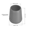 thumbnail image 2 of Unique Bargains 2 Pcs Silicone Fishing Rod Butt Cushion Protector Cap, Large, Gray, 2 of 7