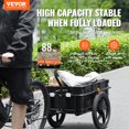thumbnail image 2 of VEVOR Remorque de Vélo, Capacité de Charge de 88 Lb, Chariot-Bicyclette Robuste, Rangement Pliable et Compact avec Attelage Universel, Housse Imperméable, Roues de 16 Pouces, Réflecteurs Sécuritaires, Convient aux Roues de Vélo de 24 Pouces-28 Pouces, 2 of 9