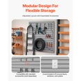thumbnail image 4 of KFFKFF Slat Wall Paneling, 4 x 4 ft, PVC Garage Slatwall with Modular Design, Grey Slat Wall Easy-to-Install Adjustable Slatwall Panel with Coupling Structure & DIY Cutting, 4 of 9