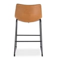 thumbnail image 4 of Heavenly Collections Modern Faux Leather Counter Stool for Kitchen and Bar, Tan, Mid-Century Style, 4 of 4