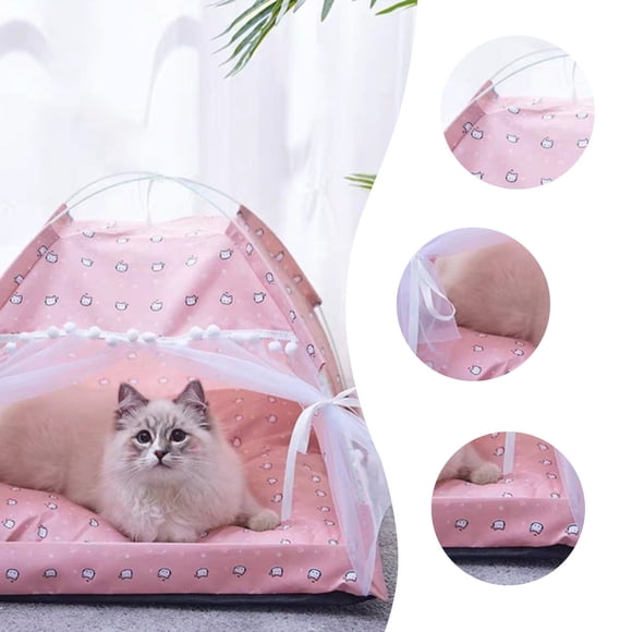 TopLLC Storage Bins Lit pour Chats Chiens pour Chats d'Intérieur Lit pour Chiens, Lit Grotte pour Chats Chiens, Tente Chaude Fermée Couverte pour Chats, Lit Grotte Extérieur Maison pour Chats, Chiot Ou Petit Animal de Compagnie avec Sacs de Rangement Ventilés