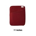thumbnail image 3 of Youkk Tablet Sleeve Bag Shockproof Pouch Multi Pockets Simple Style Notebook Storage Case Charging Cable Organizer Office Wine red 11inch, 3 of 6