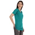 thumbnail image 2 of Inkmeso Long Length Notch Neck Top For Women Basic Cotton Tee Shirt w/ Pocket Patch Legging Top, 2 of 7