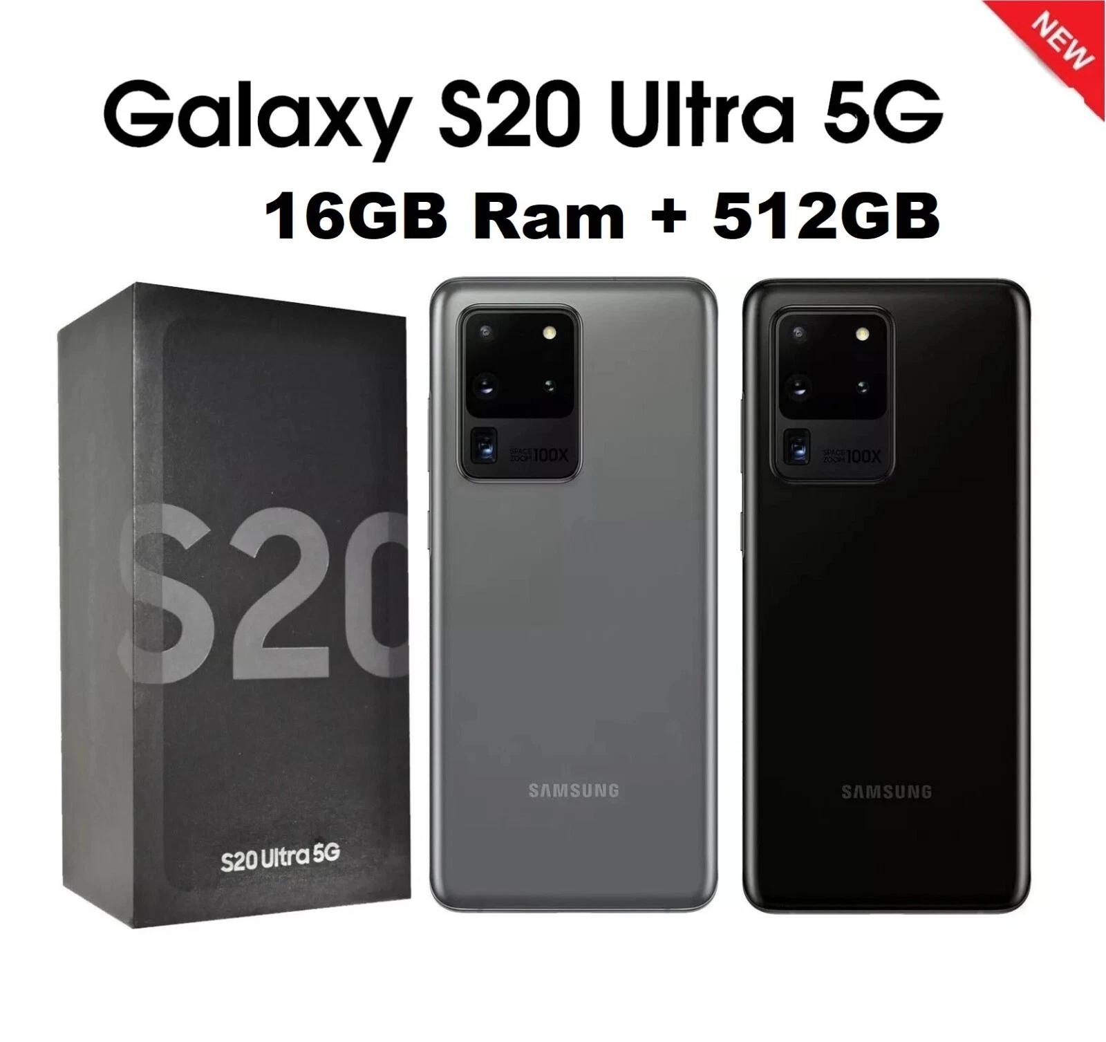 Samsung Unlocked Galaxy S20 Ultra, 512GB Cosmic Black - Smartphone