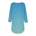 thumbnail image 5 of Pxiakgy Vente Chaude!! T-Shirts à Manches Longues Col Rond pour Femmes Printemps Automne Tie Dye Hauts Amples Tunique Décontractée Blouse Col Printemps Tunique Imprimée Décontractée T-Shirts Trois Quarts Hauts pour Femmes Bleu m, 5 of 5