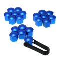 thumbnail image 4 of Almencla 20 Pieces 17mm Wheel Chrome Lug Nut Bolt Auto Hub Tyre Screw Protector Blue, 4 of 8