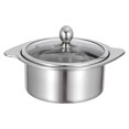 thumbnail image 1 of FONDOTIN Hotpot Cooking Pot Multi-purpose Pot Stainless Steel Round Dual Pot Design 1Pack, 1 of 8