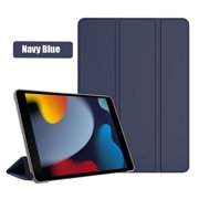 Funda ipad 10”2 2021 case PU Leather Tri-fold ebook Case For iPad 9 10.2 Case Tablets Sleeve iPad 9th generation Stand Cover Navy Blue iPad 9th 10.2