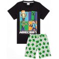 thumbnail image 1 of Minecraft Boys Black Creeper & Zombine All-Over Print Short Sleeve Short Leg Pyjama Set (8-9 Years) [dis], 1 of 7