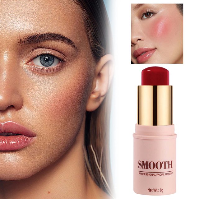 WIFKLSIIPG Multiple Maquillage Change Face Stick Fard à Joues Poudre Stick Six Couleurs Rouge Fard à Joues Poudre Solide